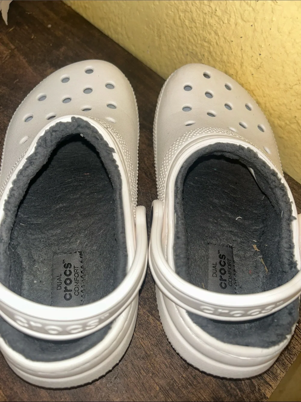 CROCS Kids White Classic Clog with Heel Strap